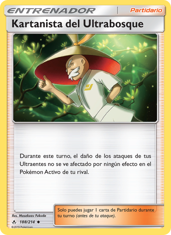 Kartanista del Ultrabosque 188 — Unbroken Bonds (Spanish Pokémon TCG card)