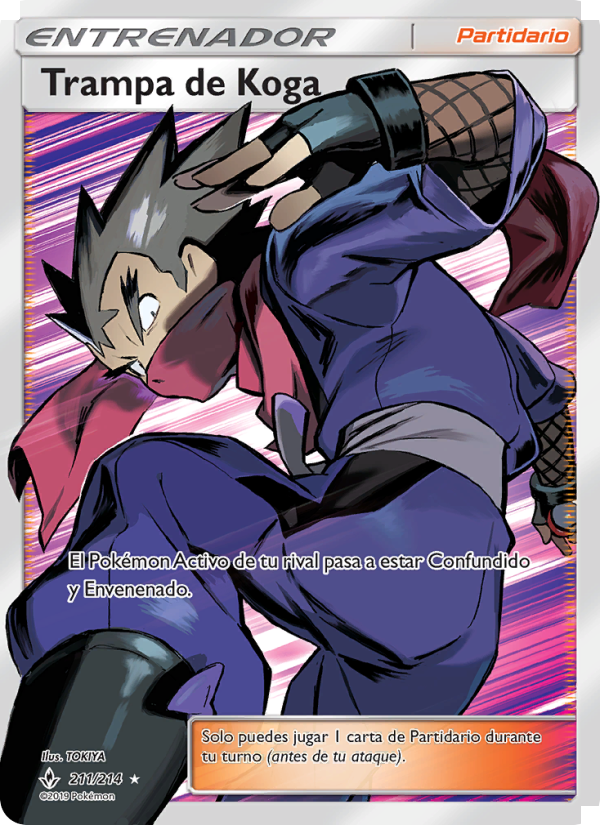 Trampa de Koga 211 — Unbroken Bonds (Spanish Pokémon TCG card)