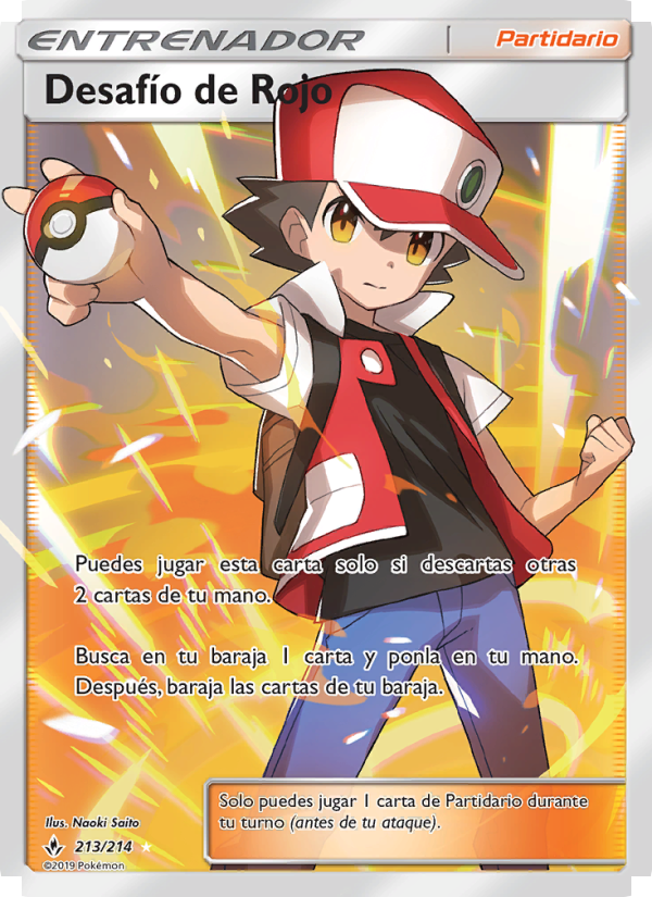 Desafío de Rojo 213 — Unbroken Bonds (Spanish Pokémon TCG card)