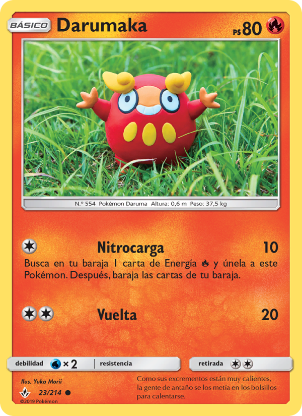 Darumaka 23 — Unbroken Bonds (Spanish Pokémon TCG card)