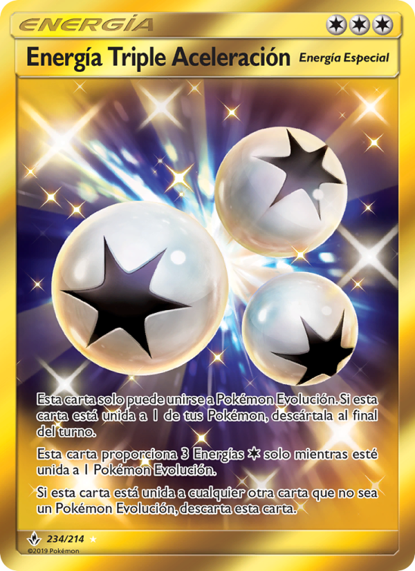 Energía Triple Aceleración 234 — Unbroken Bonds (Spanish Pokémon TCG card)
