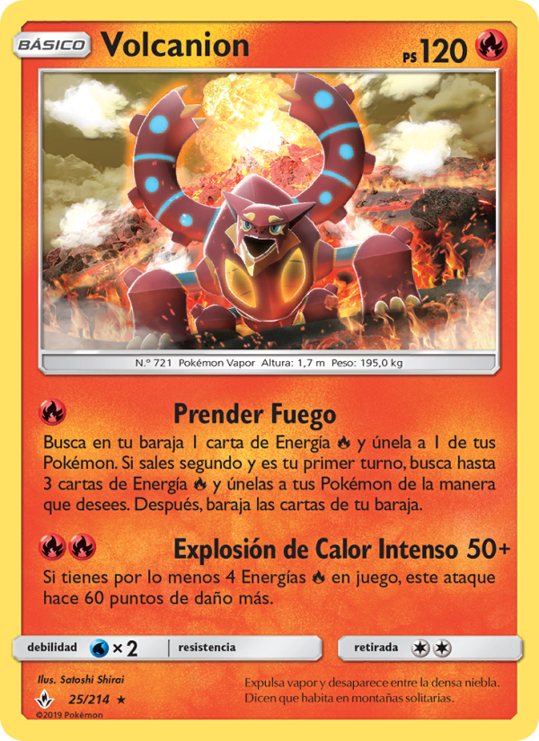 Volcanion 25 — Unbroken Bonds (Spanish Pokémon TCG card)