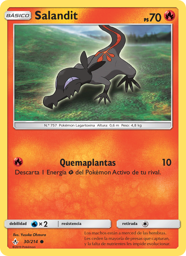 Salandit 30 — Unbroken Bonds (Spanish Pokémon TCG card)