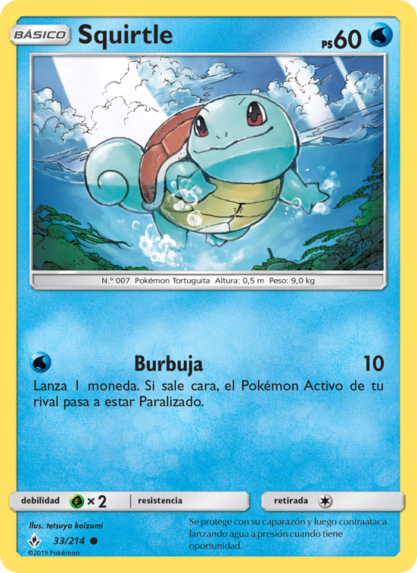 Squirtle 33 — Unbroken Bonds (Spanish Pokémon TCG card)