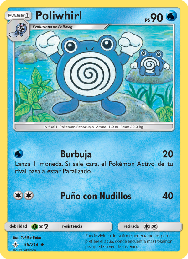 Poliwhirl 38 — Unbroken Bonds (Spanish Pokémon TCG card)