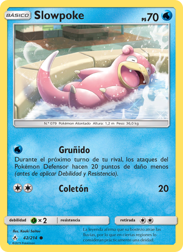 Slowpoke 42 — Unbroken Bonds (Spanish Pokémon TCG card)
