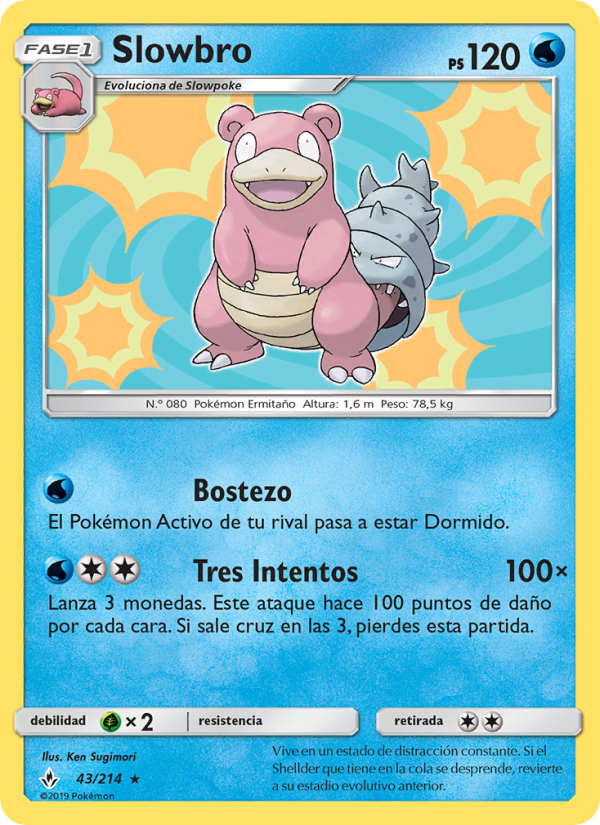 Slowbro 43 — Unbroken Bonds (Spanish Pokémon TCG card)