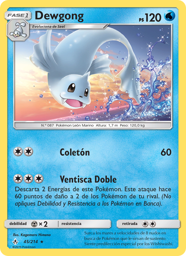 Dewgong 45 — Unbroken Bonds (Spanish Pokémon TCG card)
