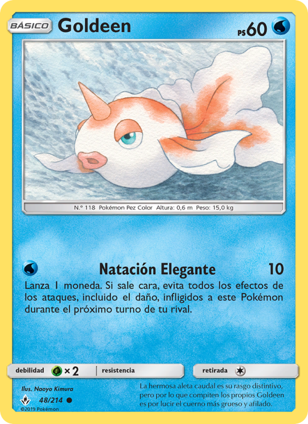 Goldeen 48 — Unbroken Bonds (Spanish Pokémon TCG card)