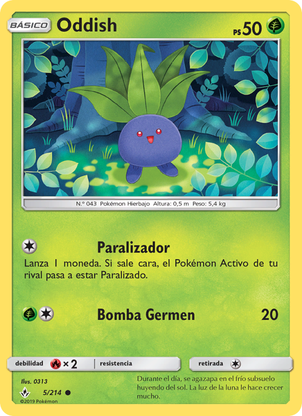 Oddish 5 — Unbroken Bonds (Spanish Pokémon TCG card)