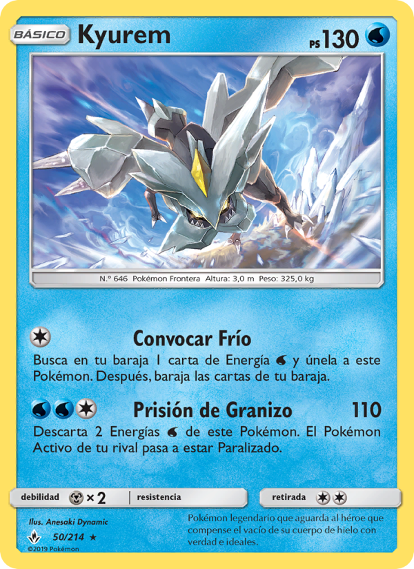 Kyurem 50 — Unbroken Bonds (Spanish Pokémon TCG card)
