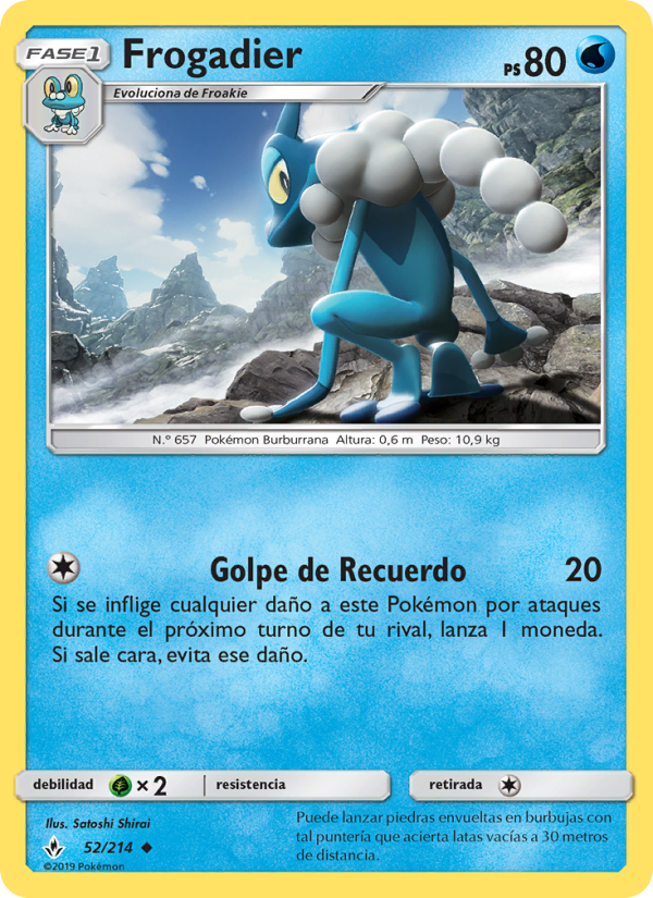 Frogadier 52 — Unbroken Bonds (Spanish Pokémon TCG card)