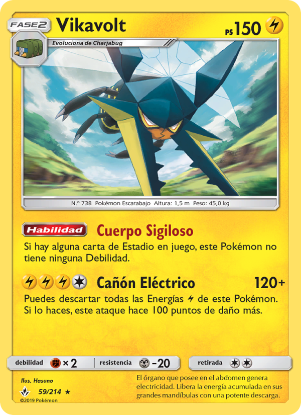 Vikavolt 59 — Unbroken Bonds (Spanish Pokémon TCG card)