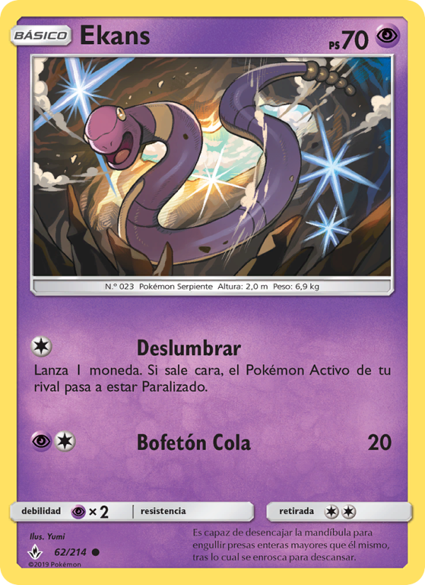 Ekans 62 — Unbroken Bonds (Spanish Pokémon TCG card)