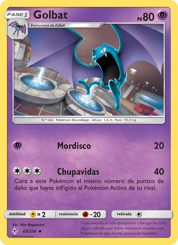 Golbat 65 — Unbroken Bonds (Spanish Pokémon TCG card)