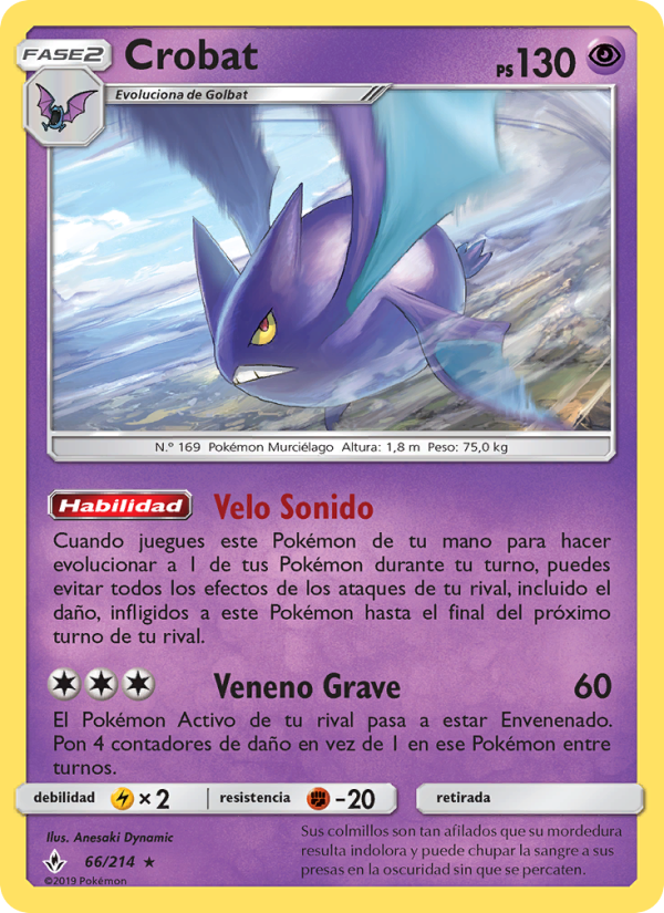 Crobat 66 — Unbroken Bonds (Spanish Pokémon TCG card)