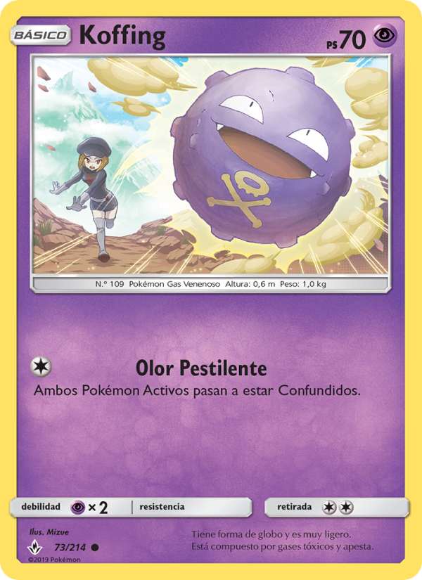 Koffing 73 — Unbroken Bonds (Spanish Pokémon TCG card)