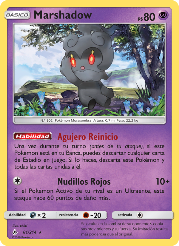 Marshadow 81 — Unbroken Bonds (Spanish Pokémon TCG card)