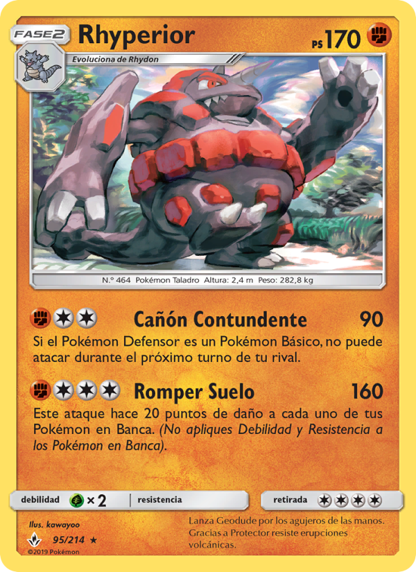 Rhyperior 95 — Unbroken Bonds (Spanish Pokémon TCG card)