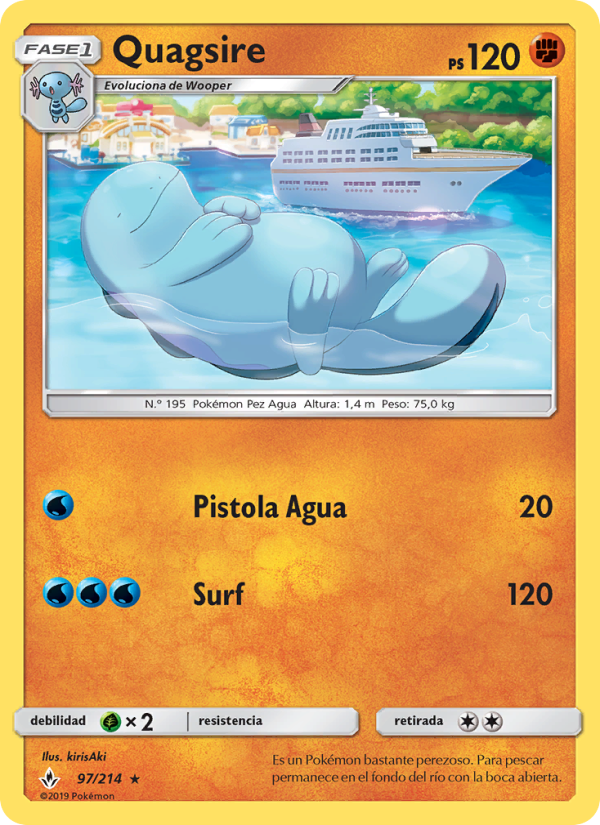 Quagsire 97 — Unbroken Bonds (Spanish Pokémon TCG card)