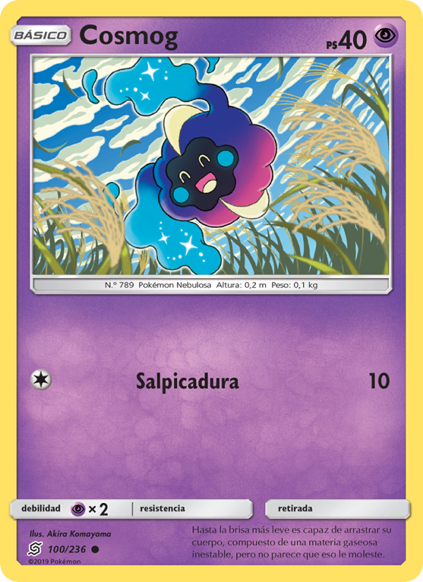 Cosmog 100 — Unified Minds (Spanish Pokémon TCG card)