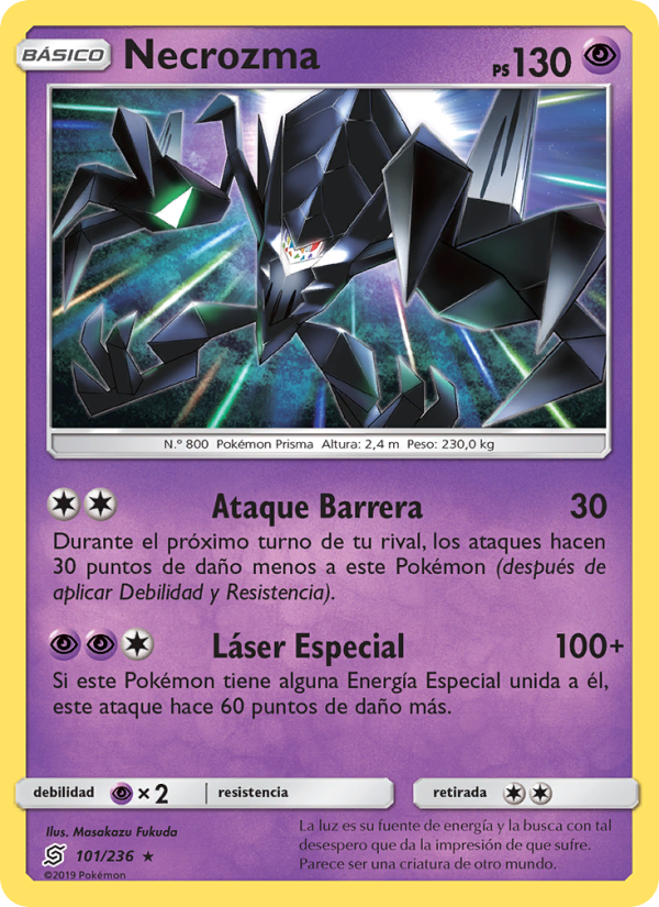 Necrozma 101 — Unified Minds (Spanish Pokémon TCG card)