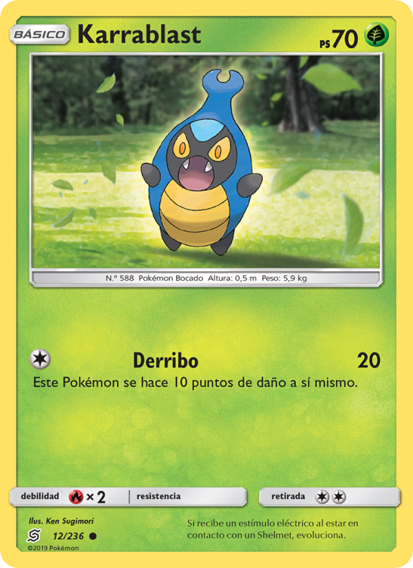 Karrablast 12 — Unified Minds (Spanish Pokémon TCG card)