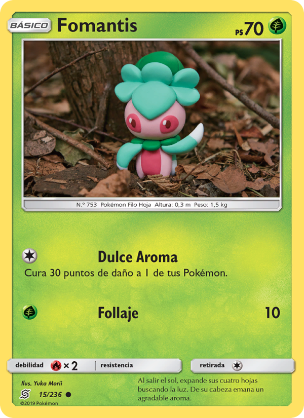 Fomantis 15 — Unified Minds (Spanish Pokémon TCG card)