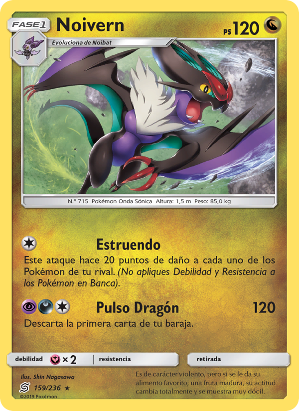 Noivern 159 — Unified Minds (Spanish Pokémon TCG card)