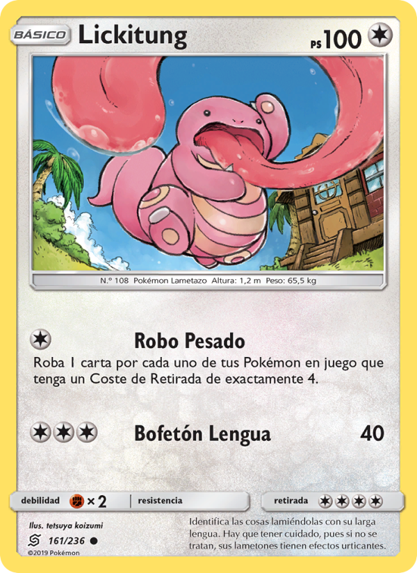 Lickitung 161 — Unified Minds (Spanish Pokémon TCG card)