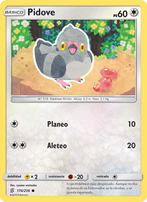 Pidove 174 — Unified Minds (Spanish Pokémon TCG card)
