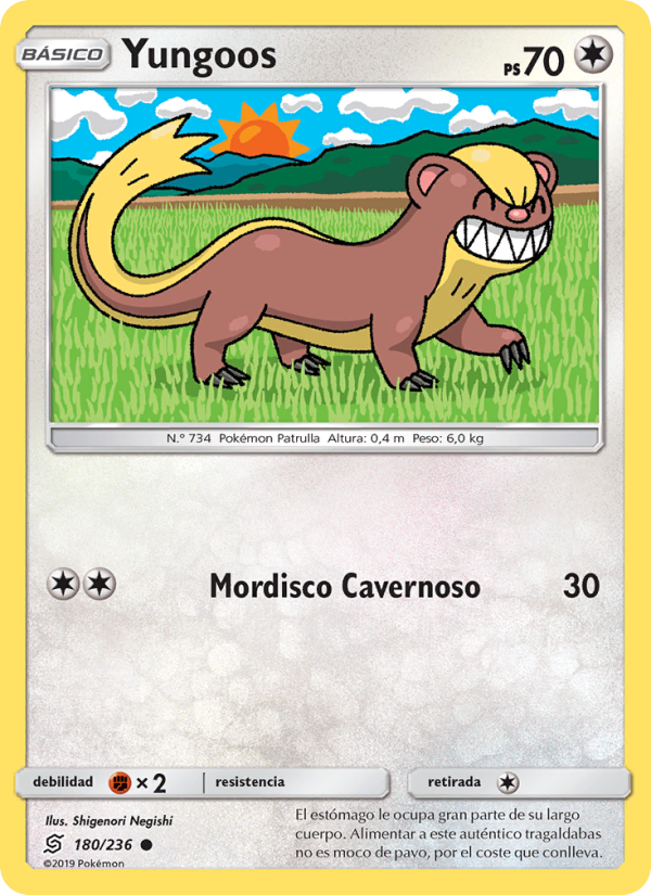 Yungoos 180 — Unified Minds (Spanish Pokémon TCG card)