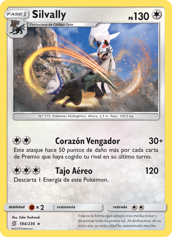 Silvally 184 — Unified Minds (Spanish Pokémon TCG card)