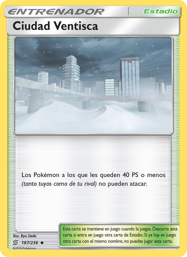 Ciudad Ventisca 187 — Unified Minds (Spanish Pokémon TCG card)
