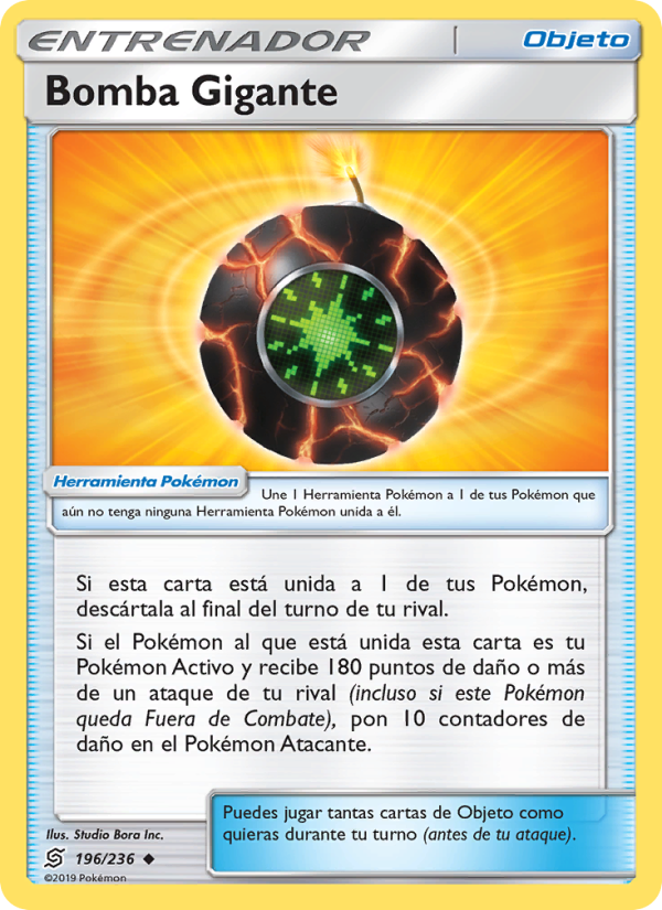 Bomba Gigante 196 — Unified Minds (Spanish Pokémon TCG card)