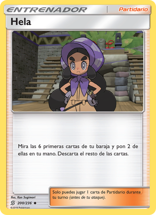 Hela 200 — Unified Minds (Spanish Pokémon TCG card)