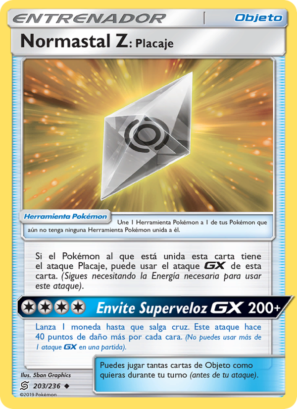 Normastal Z: Placaje 203 — Unified Minds (Spanish Pokémon TCG card)
