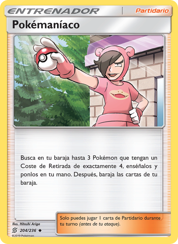 Pokémaníaco 204 — Unified Minds (Spanish Pokémon TCG card)