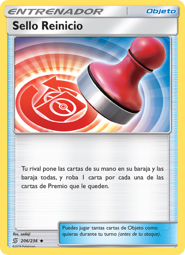 Sello Reinicio 206 — Unified Minds (Spanish Pokémon TCG card)