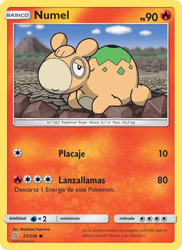 Numel 23 — Unified Minds (Spanish Pokémon TCG card)