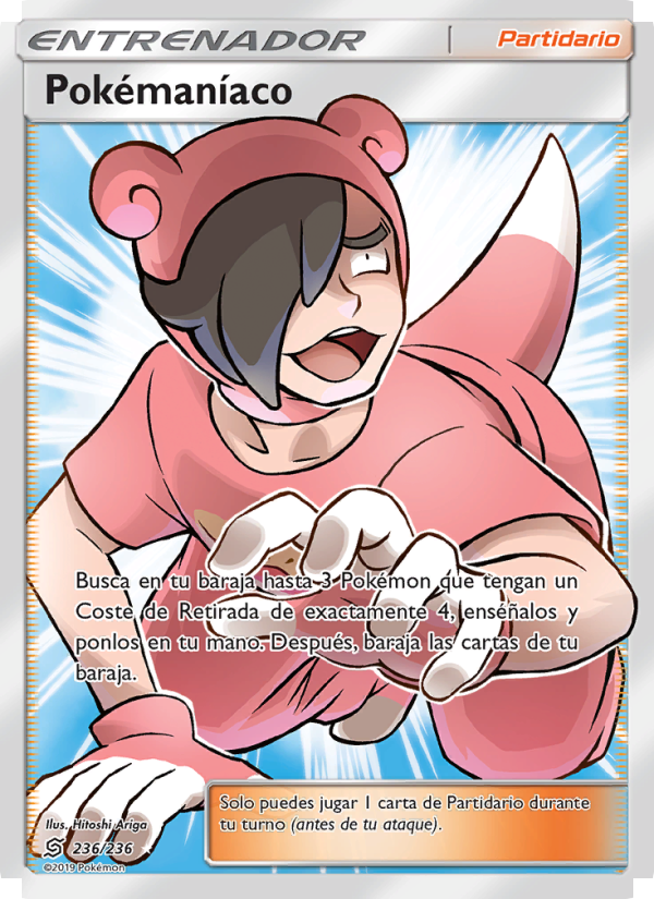 Pokémaníaco 236 — Unified Minds (Spanish Pokémon TCG card)