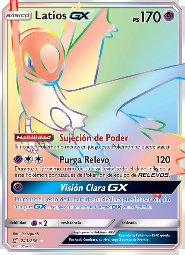 Latios GX 243 — Unified Minds (Spanish Pokémon TCG card)