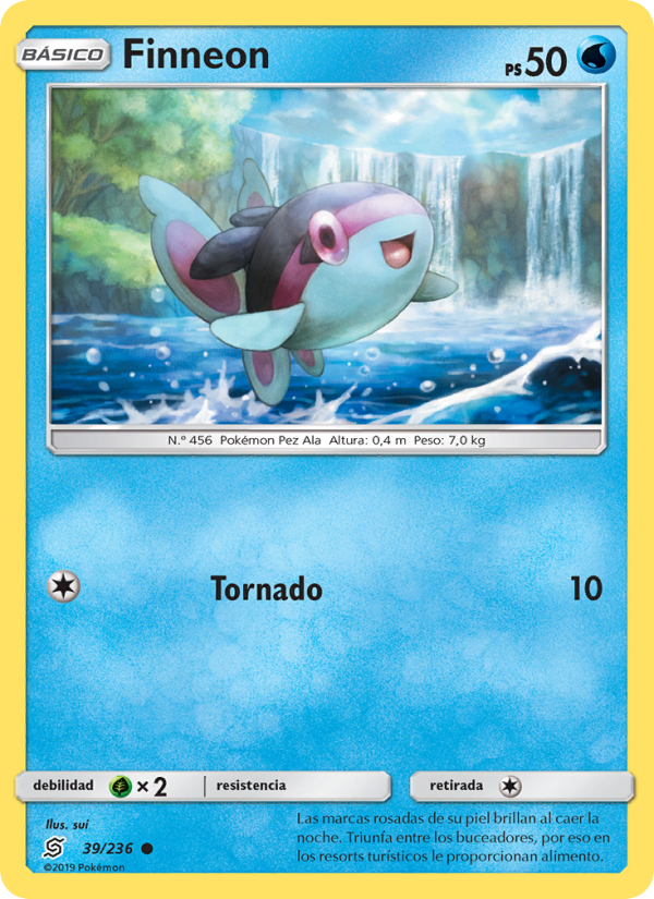 Finneon 39 — Unified Minds (Spanish Pokémon TCG card)