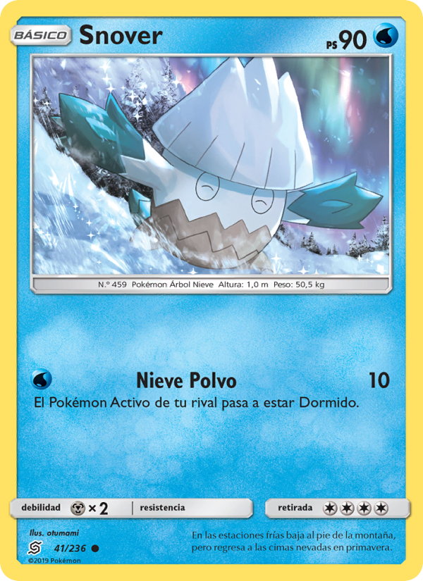 Snover 41 — Unified Minds (Spanish Pokémon TCG card)