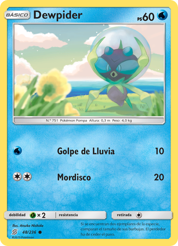 Dewpider 48 — Unified Minds (Spanish Pokémon TCG card)