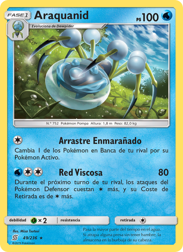 Araquanid 49 — Unified Minds (Spanish Pokémon TCG card)