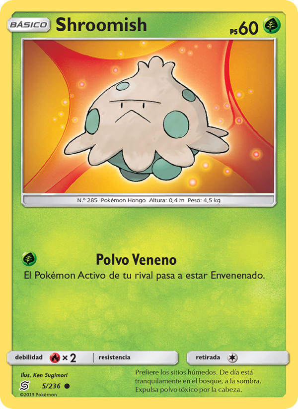 Shroomish 5 — Unified Minds (Spanish Pokémon TCG card)