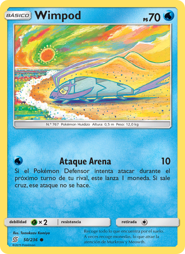 Wimpod 50 — Unified Minds (Spanish Pokémon TCG card)