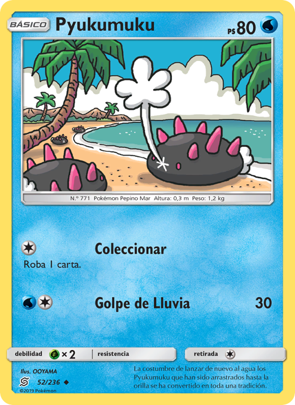Pyukumuku 52 — Unified Minds (Spanish Pokémon TCG card)