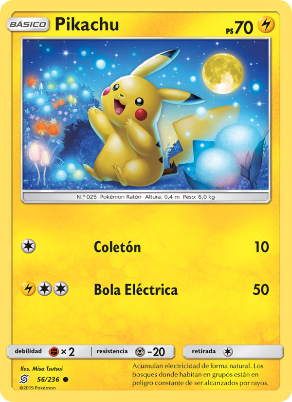 Pikachu 56 — Unified Minds (Spanish Pokémon TCG card)
